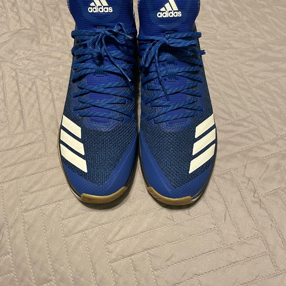 adidas Men’s Royal Blue Athletic Sneakers with White Stripes